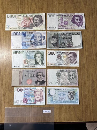 Lotto banconote lire 100000 - lire,