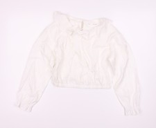 Blusa bianca con colletto Zara