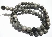 1filo/60pz perline pietre dure in diaspro picasso naturale 6mm  bijoux 