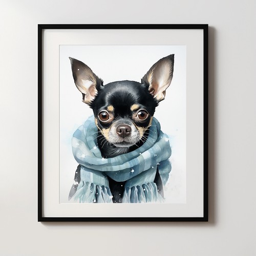 Chihuahua una sciarpa - chihuahua,