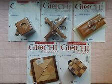 Giochi D'Ingegno in Legno Fabbri LOTTO 5 PEZZI 