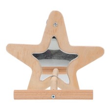  Trespolo per uccelli con specchio Supporto in legno per pappagalli Montaggio su