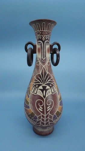 Vaso ceramica stile tribale - vaso,