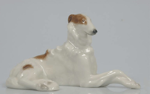 Statuina barsoi porcellana dog - porcellana,