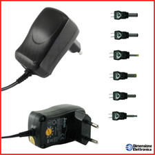 ALIMENTATORE SWITCHING UNIVERSALE 600mA Regolabile 3 4.5 5 6 7.5 9 12 Volt Power