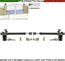 COPPIA PISTONI SX DX MOTORI 220 V CORSA 300 MM GIRI 1400 CANCELLO SBLOCCO CKIAVE