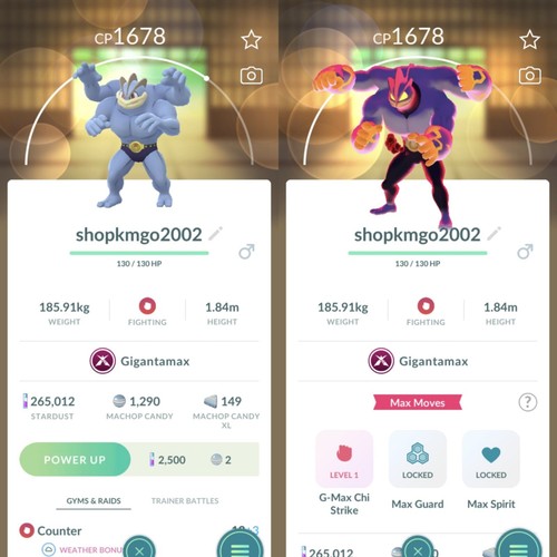 Pokémon non shiny gigantamax - shiny,