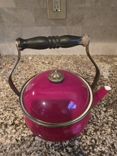 Bollitore teiera vintage Germania smaltata BORGOGNA RETRÒ METÀ SECOLO