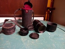 Teleobiettivo Takumar 1: 4/200 Asahi Pentax + Paraluce e Api Apinar 2X e Borsa