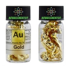 Oro Metallico, Oro Metallo, Oro Foglio, Oro Elemento Puro 99.99% 24K Fiala