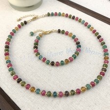 Set Bracciale Collana Perline