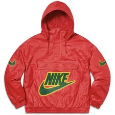 Supreme x Nike Giacca Anorak in Pelle 'Rosso' CK6218-687 Uomo Medium