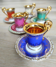 Set Tazzine Caffè Germania vintage Anni 30 Bremer Schmidt BES placcato ORO raro!