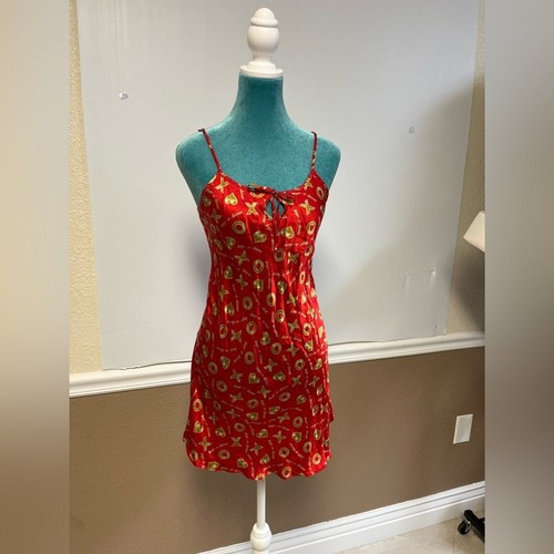 Slip rosso vintage 100 seta - 100%,