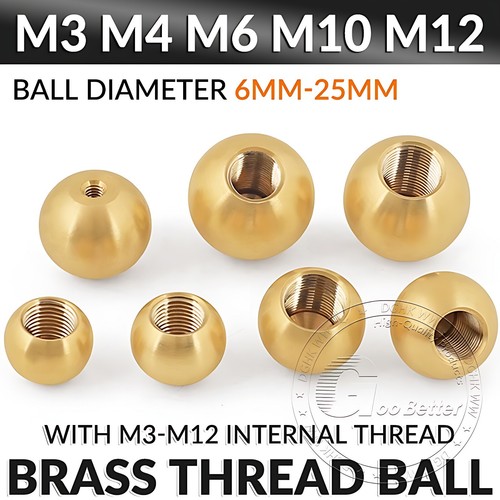 Dado sfera filettato ottone - dado,