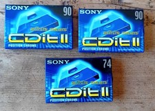 3 Audiocassette musicassette Sony CDit II (Nuove e Sigillate) Tipo II High Bias