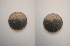 moneta 50L 1969 circolata con