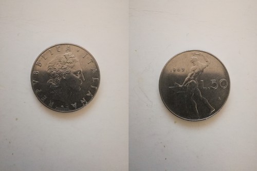 Moneta 50l 1969 circolata - 1969,
