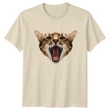 Yawning cat face - cat,