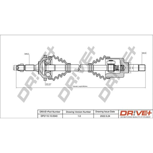 Albero motore 627mm - motore,