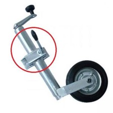 SUPPORTO RUOTA RUOTINO ø48 MM REGISTRABILE MORSETTO CARRELLO APPENDICE RIMORCHI