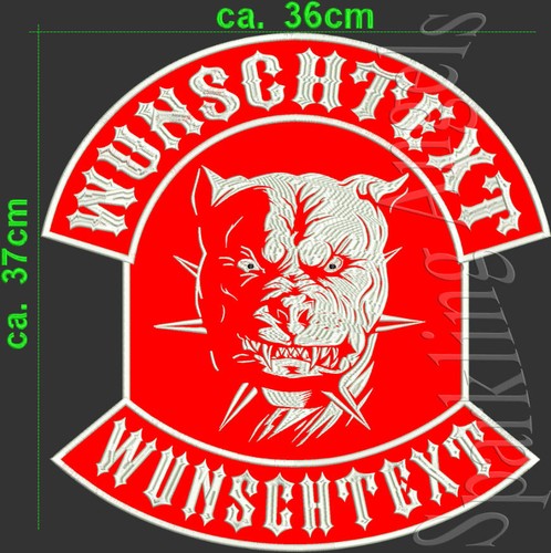 Pitbull rückenaufnäher - pitbull,