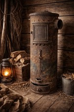 Antica pentola a cilindro in