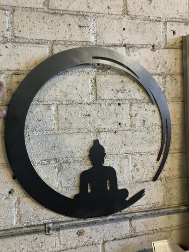 Buddha metal wall art insegna - metal,