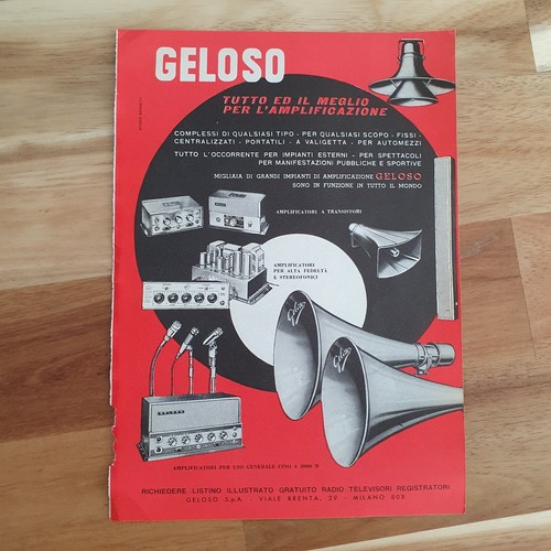 Geloso amplificatori advert - -,