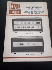 SCHEMA ELETTRICO ELETTRO ACUSTICA MAGNETI MARELLI AMPLIFICATORI E UNITA' POTENZA