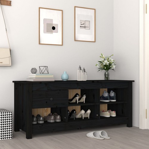 Scarpiera nera 110x38x45 cm - nera, 110x38x45,5