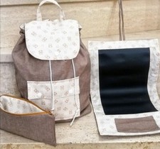 SET ASILO ZAINO ASTUCCIO TOVAGLIETTA LAVAGNA DA COLORARE PERSONALIZZABILE 