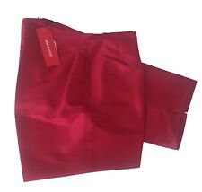 Elena Miro PANT07 Pantalone da Donna Rosso Pura Seta Taglia Forte/Over  -35%
