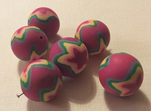 Perle fimo rosse - di,