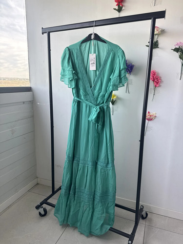 Vestido largo verde estilo - verde, de