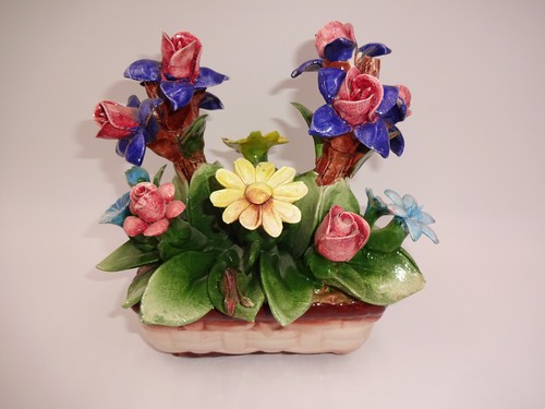 Vintage capodimonte cesto - vintage,