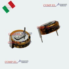 Condensatore elettrolitico 0.22F 5.5V 5,5V bassa scarica D. 10x5mm orizzontale