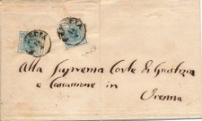 Lombardo Veneto 1852 Lettera Brescia-Vienna 45 c. n.11+11h 3 p. 3a dist. Avanzo