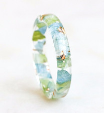Anello vera resina ortensia - anello,
