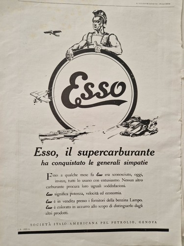 1930 pubblicità esso petrolio - 1930,