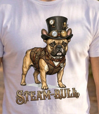 T Shirt Bulldog francese Steam