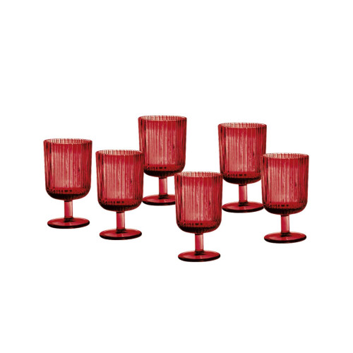 Calice plisse rosso set - rosso, pz