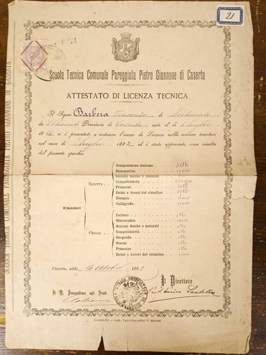 Pagella epoca scolastica - d'epoca,