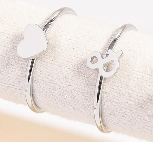 Anello impilabile cuore - anello, o