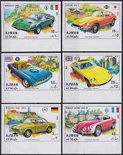 Ajman 1971 Cars Automobiles Maserati/Mercedes/Renault/Chrysler/Datsun Imp MNH