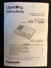MANUALE SEGRETERIA TELEFONICA PANASONIC KX-T1000