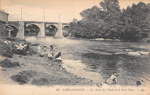 Cpa carcassone les bords - cpa, 11