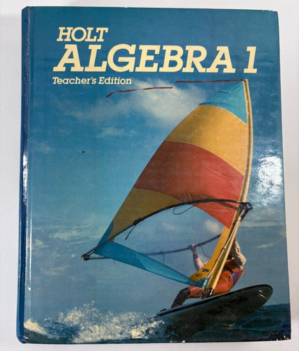 Holt algebra teacher s - holt, teacher's