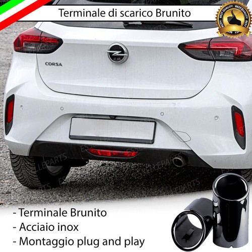 Terminale scarico nero - nero, brunito
