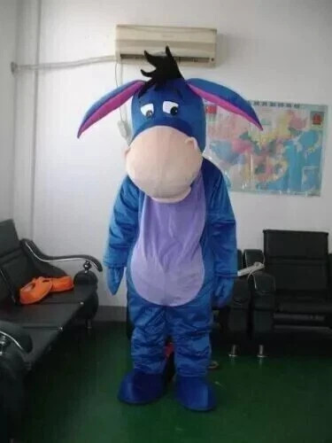 Costume mascotte asino - , blu